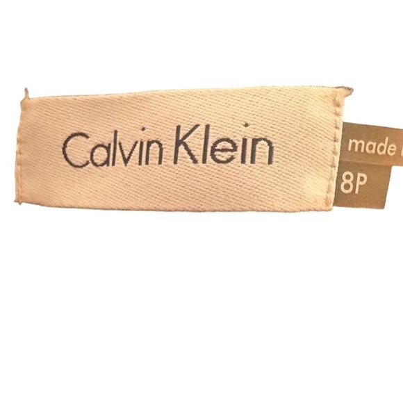 Calvin Klein Petite Black Sleeveless Belted A-Line Dress Size 8 - Picture 2 of 2